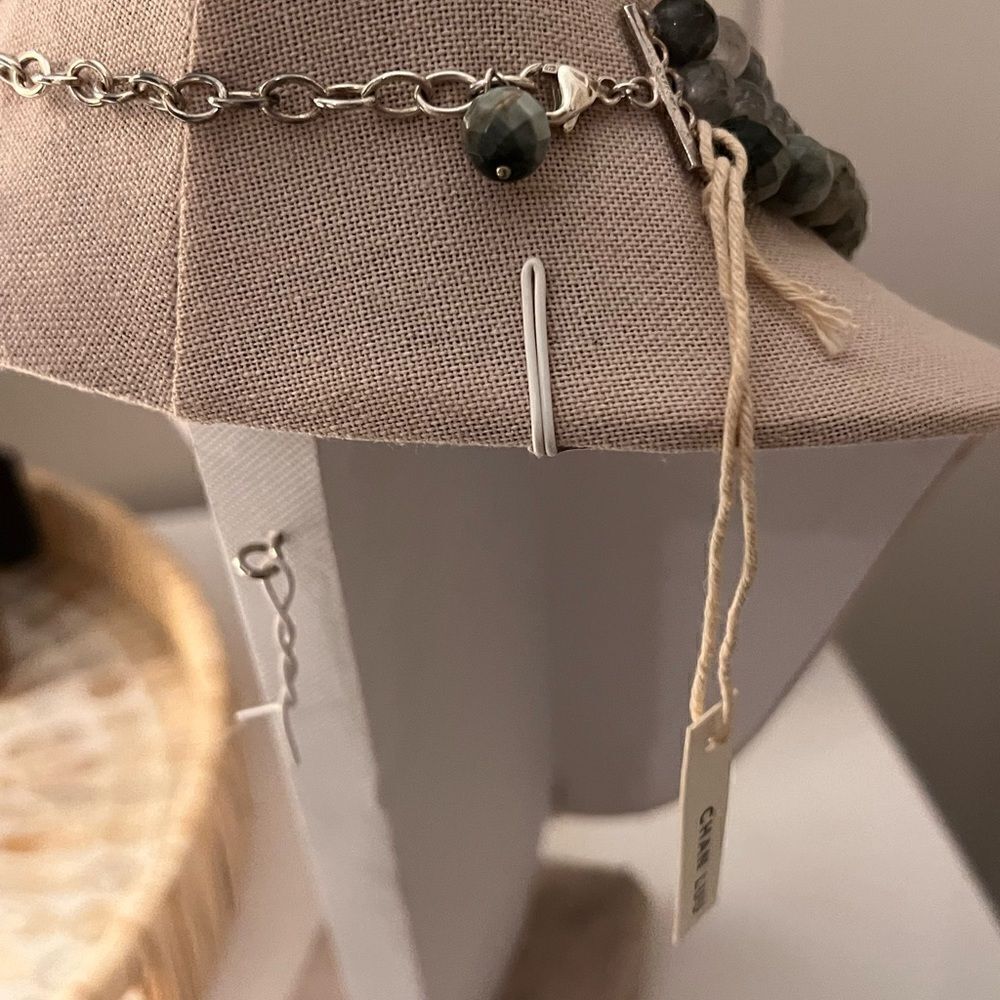 Chan Luu x Anthropologie Sterling Silver 3 Strand Semi-Precious Stone Necklace - Picture 4 of 5